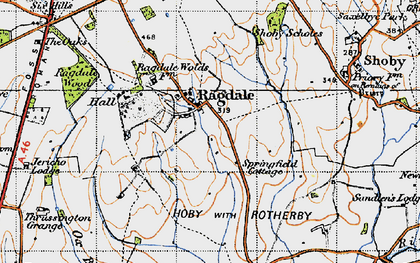 Old map of Ragdale in 1946