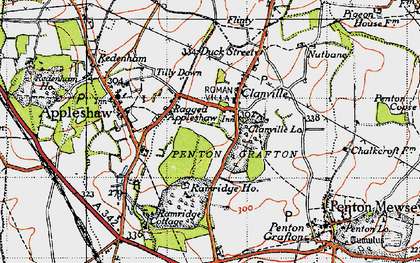Old map of Blissamore Hall in 1945