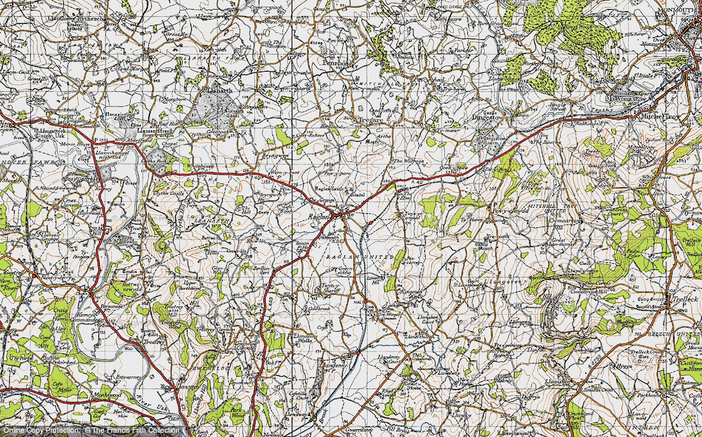 Old Map of Raglan, 1946 in 1946