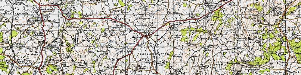 Old map of Raglan in 1946