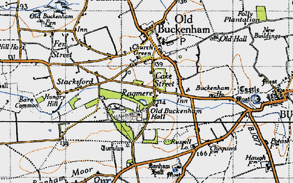 Old map of Buckenham Ho in 1946