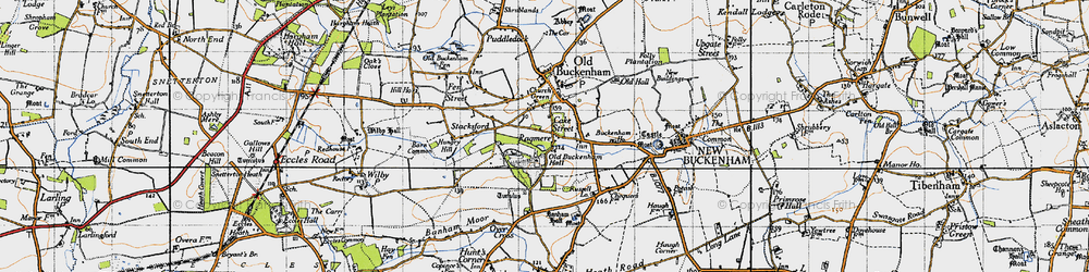 Old map of Buckenham Ho in 1946