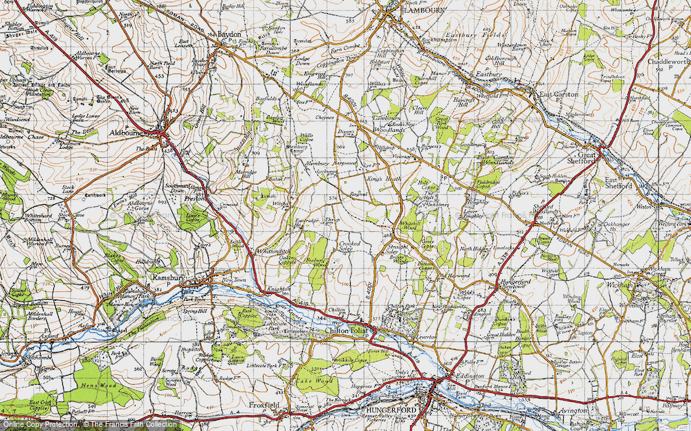 Old Map of Ragnal, 1945 in 1945