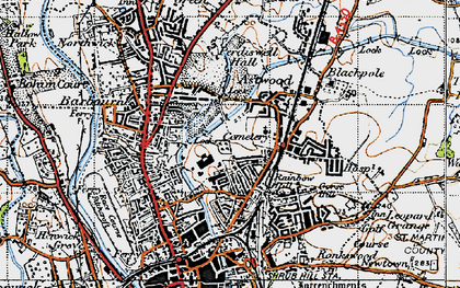 Old map of Rainbow Hill in 1947