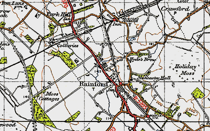 Old map of Rainford in 1947