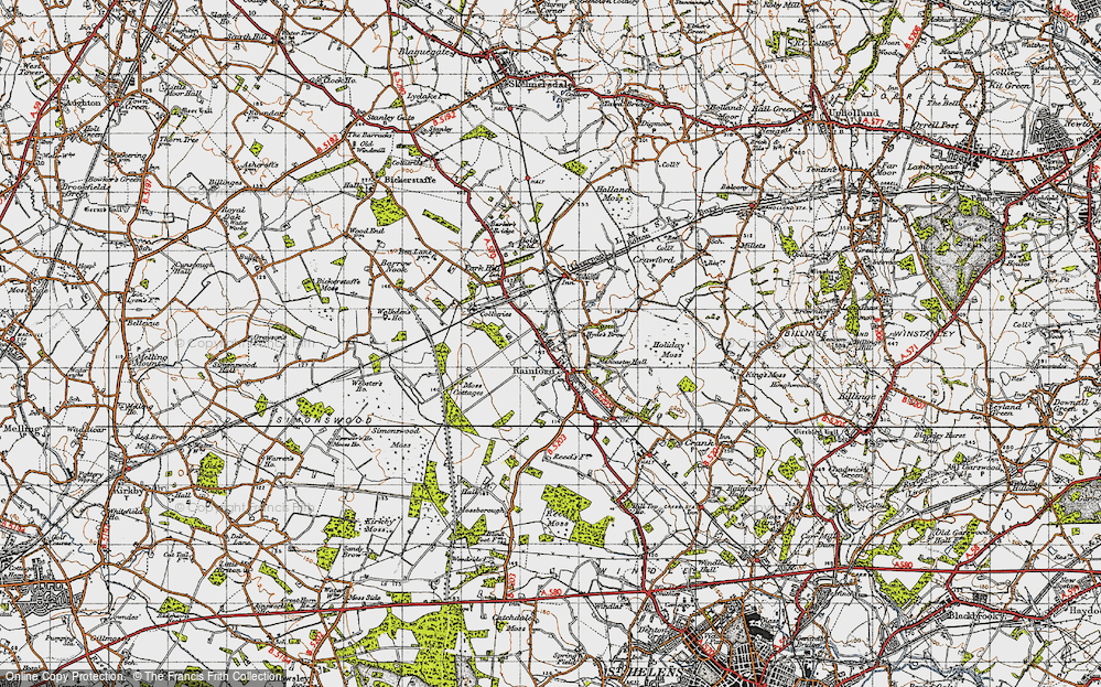 Historic Ordnance Survey Map of Rainford, 1947