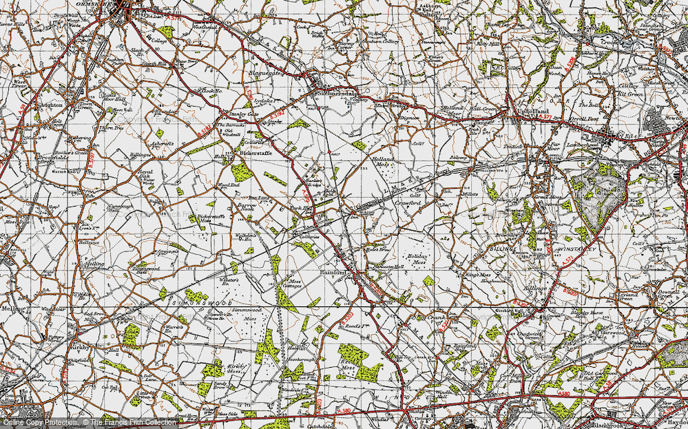 Old Map of Rainford Junction, 1947 in 1947