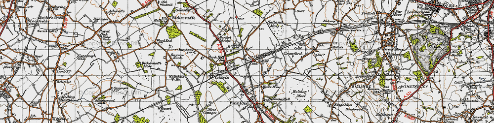 Old map of Rainford Junction in 1947