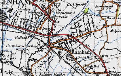 Old map of Rainham in 1946