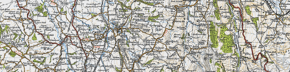 Old map of Rainowlow in 1947