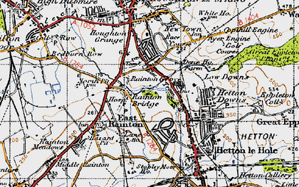Old map of Rainton Bridge in 1947