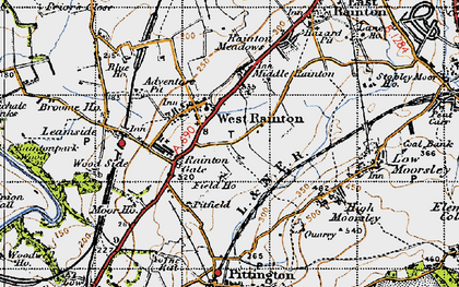 Old map of Rainton Gate in 1947