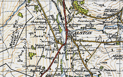 Old map of Raise in 1947