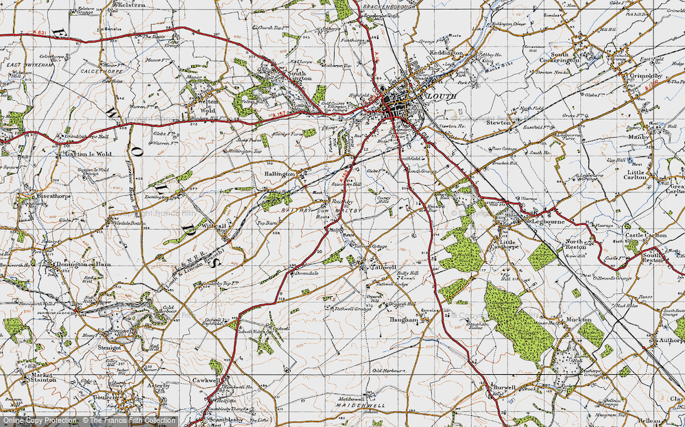 Old Map of Raithby, 1946 in 1946