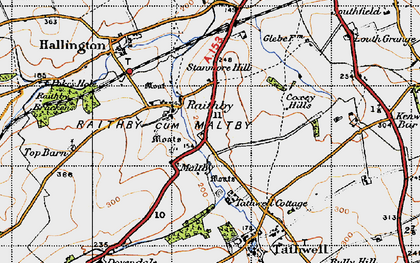 Old map of Raithby in 1946