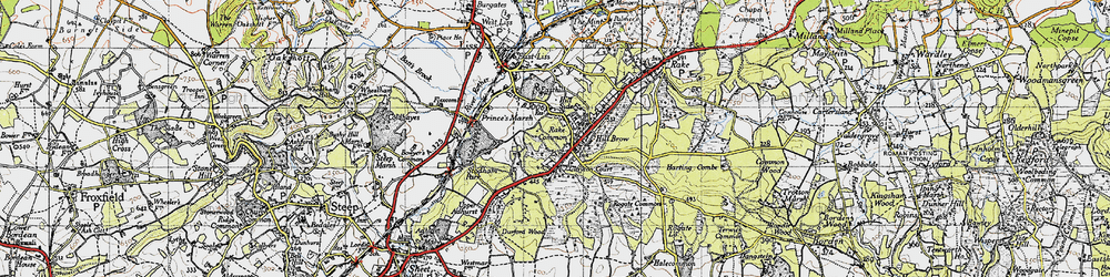 Old map of Durford Wood in 1940