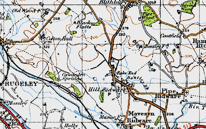 Old map of Rake End in 1946