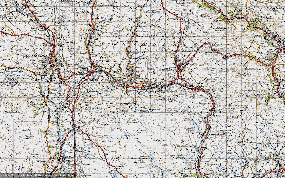 Old Map of Rake Head, 1947 in 1947