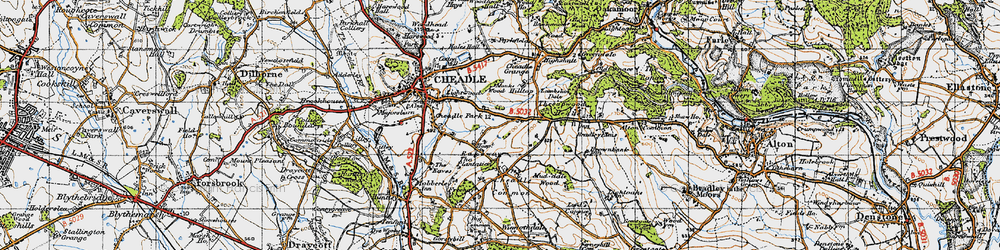 Old map of Rakeway in 1946