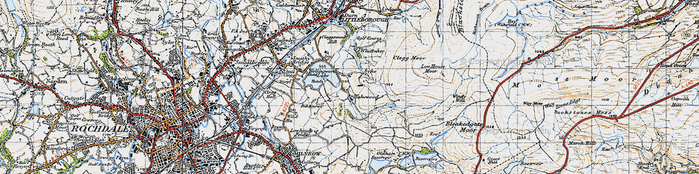 Old map of Rakewood in 1947
