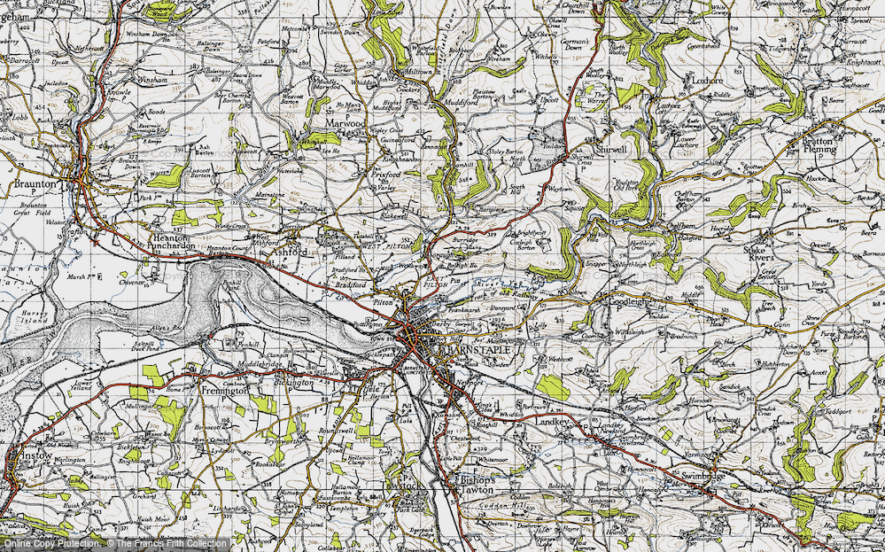 Old Map of Raleigh, 1946 in 1946