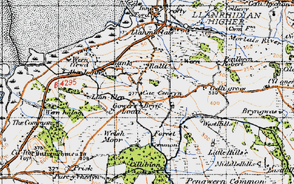 Old map of Rallt in 1947