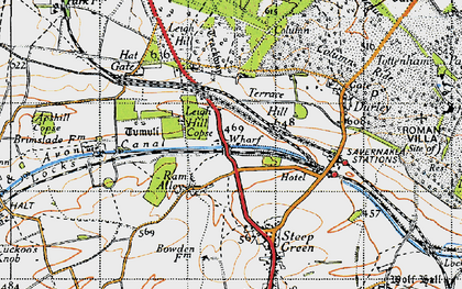 Old map of Burbage Wharf in 1940