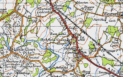 Old map of Ram Lane in 1940