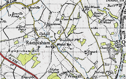 Old map of Rampisham in 1945