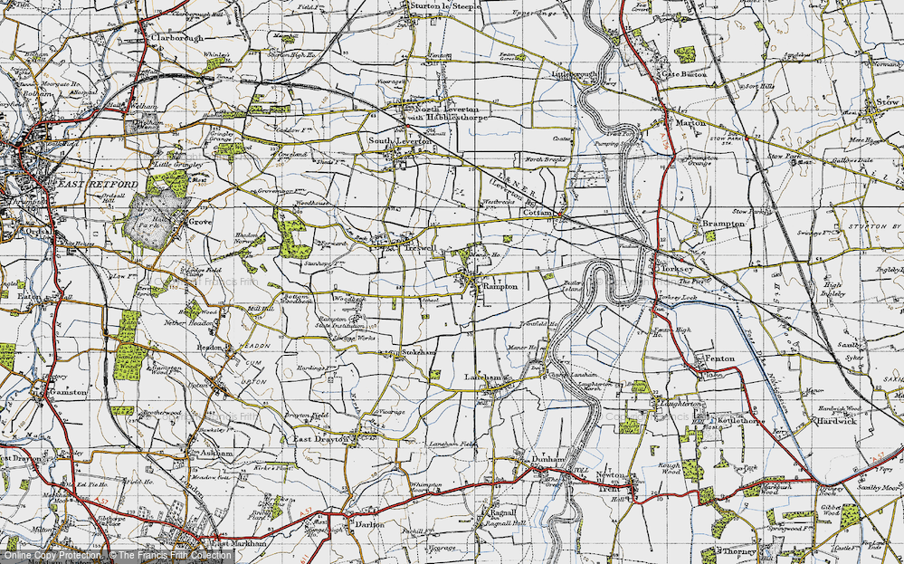 Old Map of Rampton, 1947 in 1947