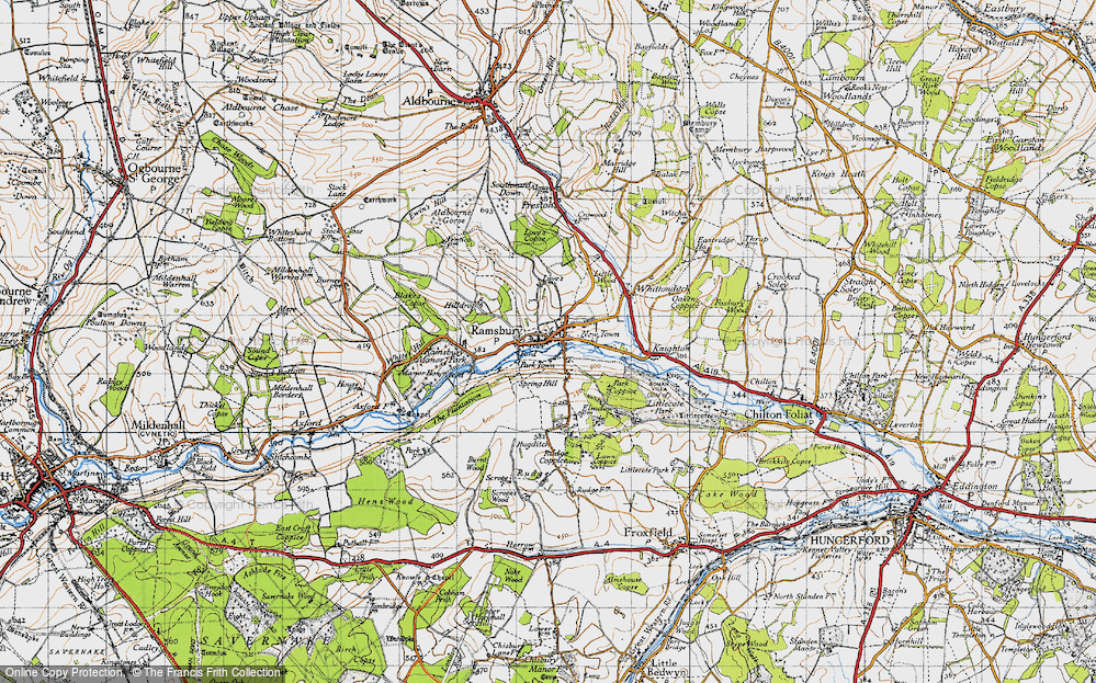 Old Map of Ramsbury, 1940 in 1940