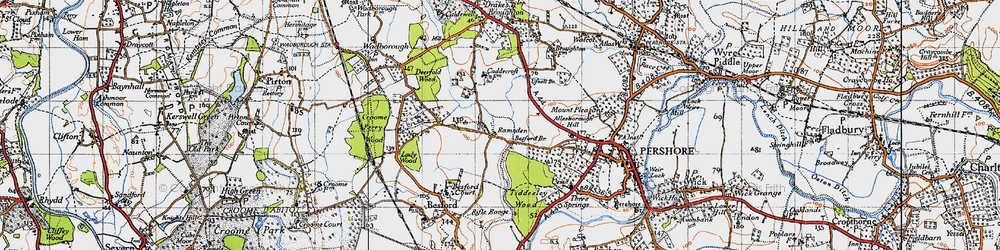 Old map of Tiddesley Wood in 1946