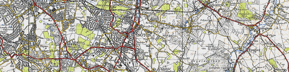 Old map of Ramsden in 1946