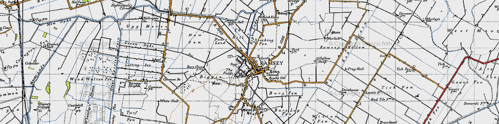 Old map of Bill, The in 1946