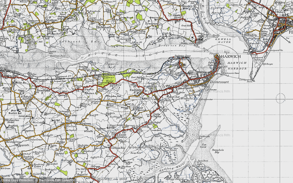 Old Map of Ramsey, 1946 in 1946