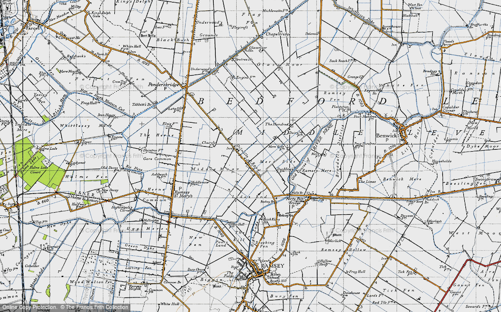 Old Map of Ramsey Mereside, 1946 in 1946