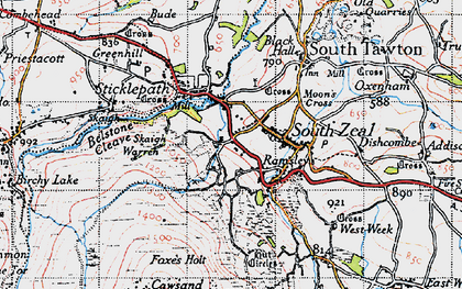 Old map of Ramsley in 1946