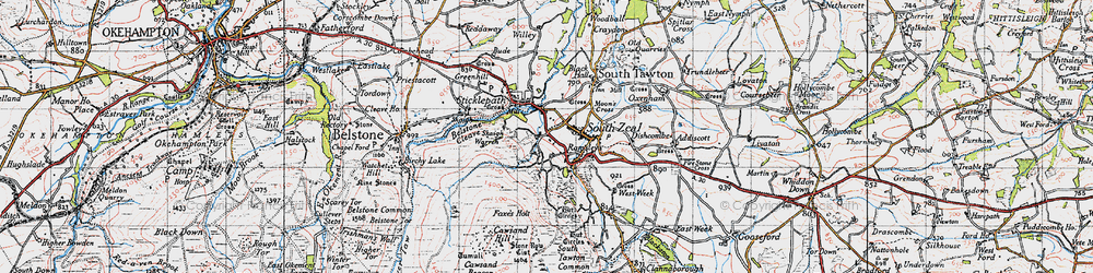Old map of Ramsley in 1946