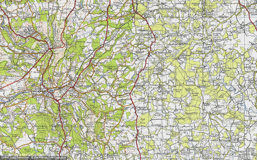 Old Map of Ramsnest Common, 1940 in 1940