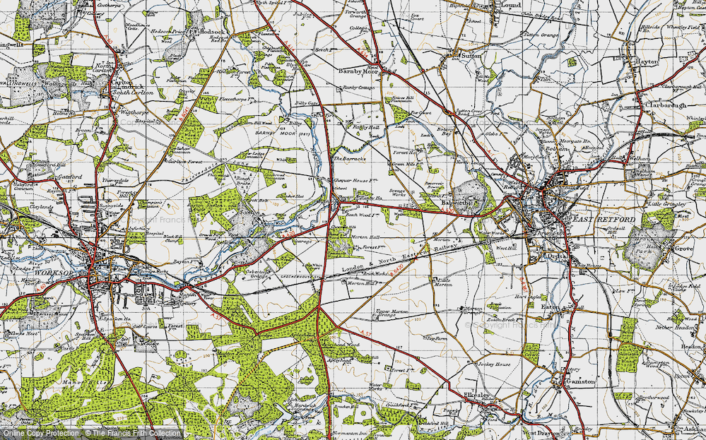 Old Map of Ranby, 1947 in 1947