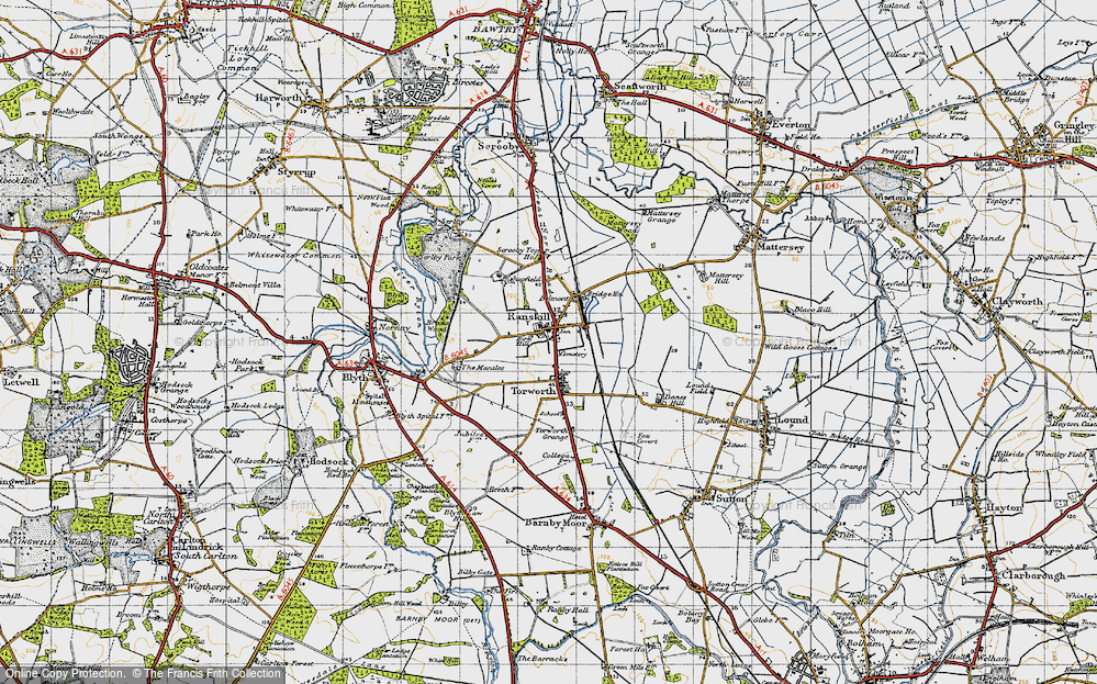 Old Map of Ranskill, 1947 in 1947