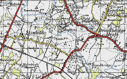 Old map of Rapkyns in 1940
