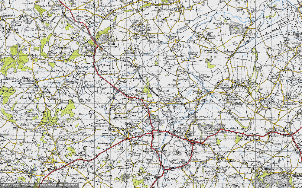 Old Map of Rapps, 1945 in 1945