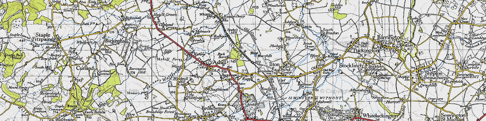 Old map of Rapps in 1945