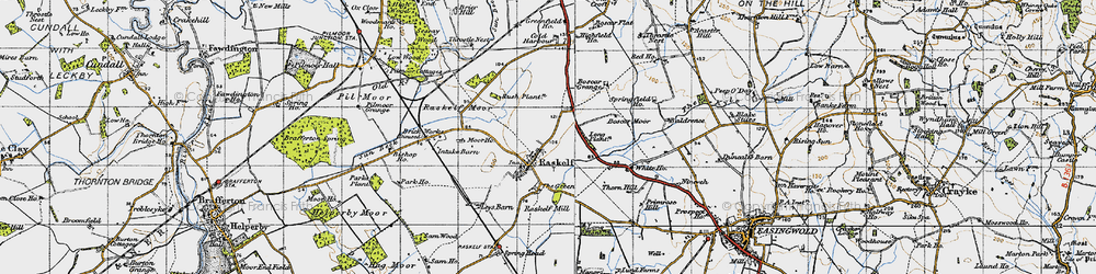 Old map of Raskelf in 1947