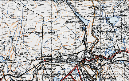 Old map of Rassau in 1947