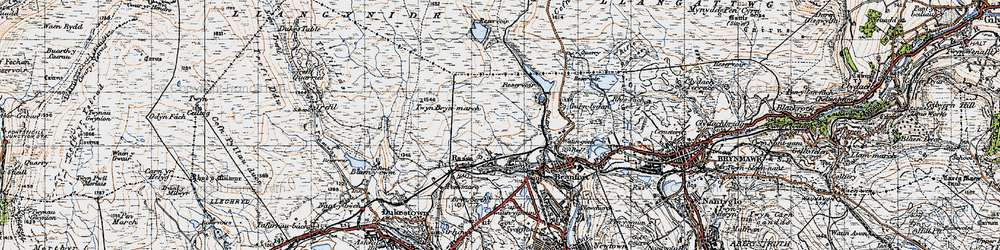 Old map of Rassau in 1947