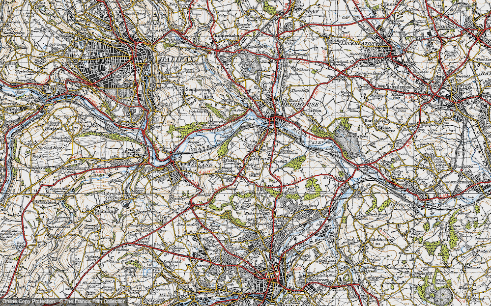 Old Map of Rastrick, 1947 in 1947