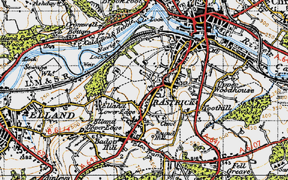 Old map of Rastrick in 1947