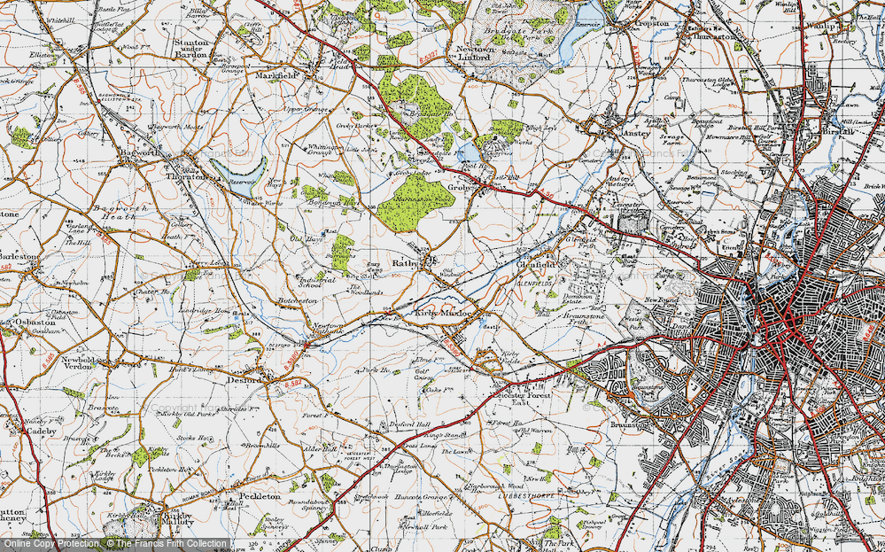 Old Map of Ratby, 1946 in 1946